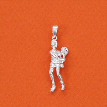 Pendentif joueur de tennis - Argent massif