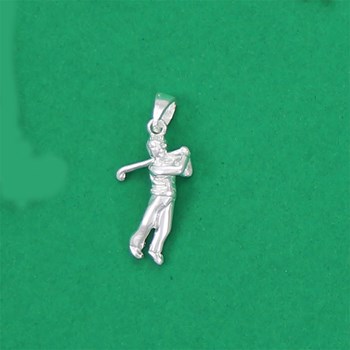 Pendentif joueur de golf - Argent massif
