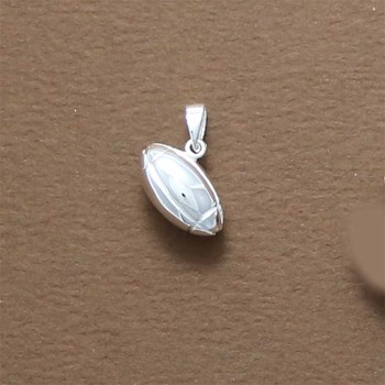 Pendentif ballon de rugby - Argent massif