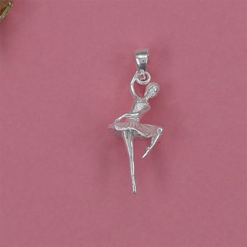 Pendentif danseuse en équilibre - Argent massif