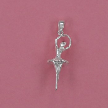 Pendentif danseuse bras en couronne - Argent massif