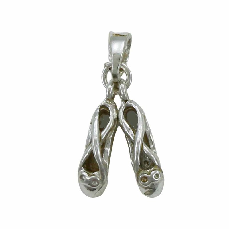 Pendentif la paire de chaussons de danse - Argent massif