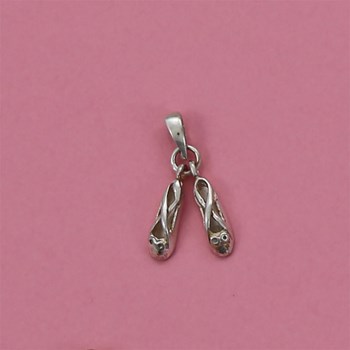 Pendentif la paire de chaussons de danse - Argent massif