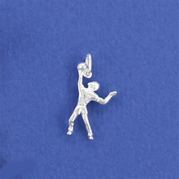 Pendentif joueur de volley-ball - Argent massif