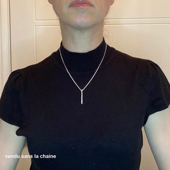 Pendentif flûte traversière - Argent massif