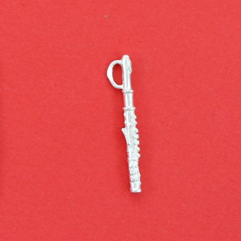 Pendentif flûte traversière - Argent massif