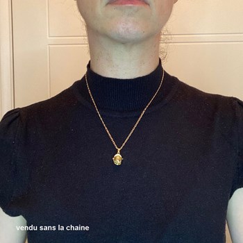 Pendentif casque de pompier - Plaqué or