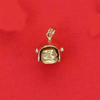 Pendentif casque de pompier - Plaqué or