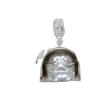 Pendentif casque de pompier - Argent massif