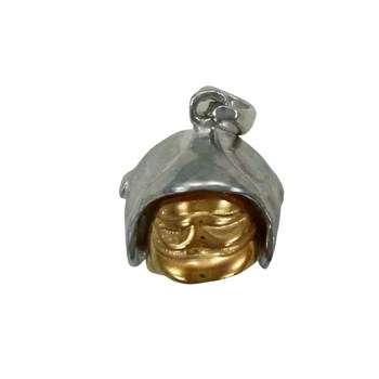 Pendentif casque de pompier F1 BICOLORE - Bicolore