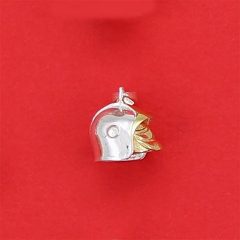 Pendentif casque de pompier F1 BICOLORE - Bicolore