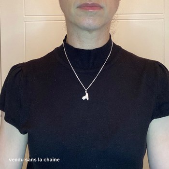 Pendentif patin à roulettes artistique - Argent massif