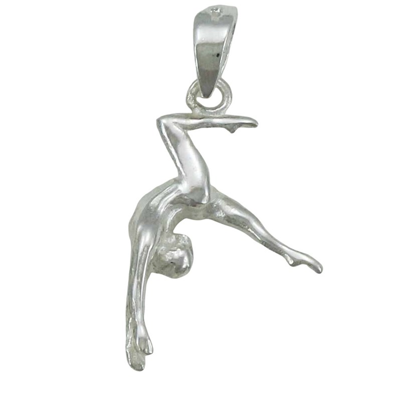 Pendentif gymnaste cambrée arrière - Argent massif