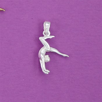 Pendentif gymnaste cambrée arrière - Argent massif
