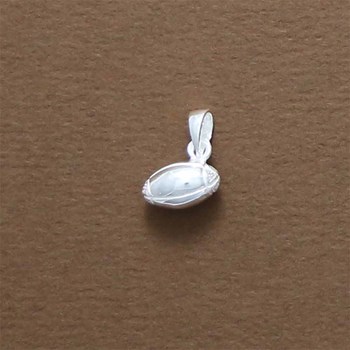 Pendentif ballon de rugby - Argent massif