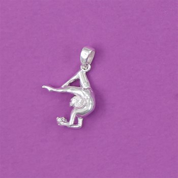 Pendentif gymnastique ryhtmiqueGR gymnaste ballon éditionII - Argent massif