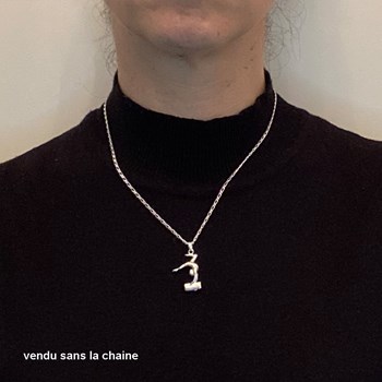 Pendentif GAF gymnaste poutre - Argent massif