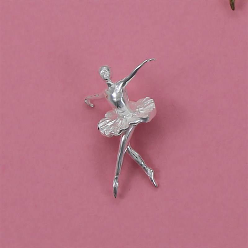 Pendentif danseuse sur les pointes - Argent massif - vue 3