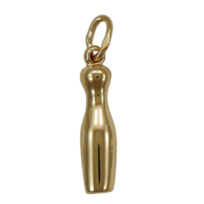 Pendentif quille de bowling - Plaqué or