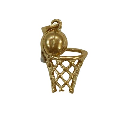 H-Customs Panier de Basket-Ball Ballon Panier Balle Porte-clés Pendentif en  métal argenté