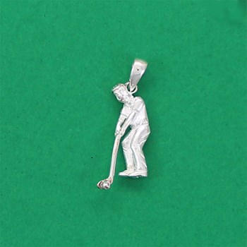 Pendentif joueur de golf - Argent massif