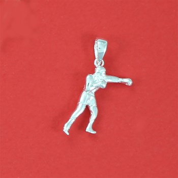 Pendentif boxeur - Argent massif