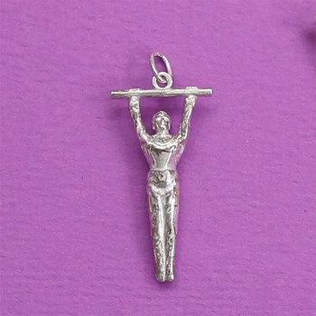 Pendentif gymnaste masculin GAM barre fixe ARTICULE - Argent massif