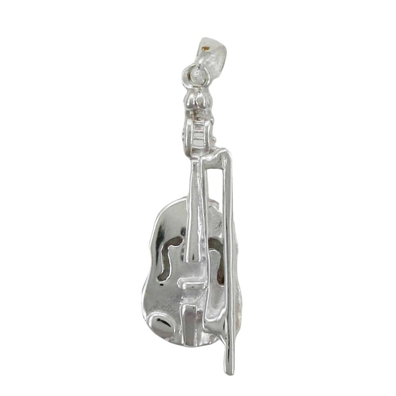 Pendentif violon et archet - Argent massif