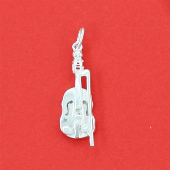 Pendentif violon et archet - Argent massif