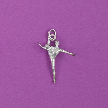 Pendentif gymnastique GR gymnaste ballon édition I - Argent massif