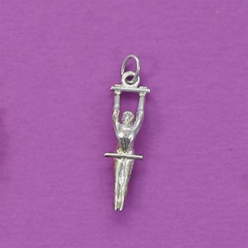 Pendentif GAF gymnaste barres asymétriques - Argent massif