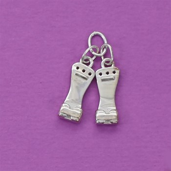 Pendentif paire de maniques de gymnastique - Argent massif