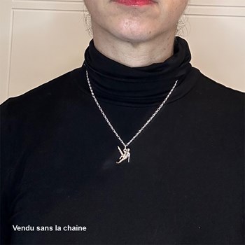 Pendentif GAM gymnaste au sol - Argent massif