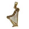 Pendentif harpe - Plaqué or - vue V1