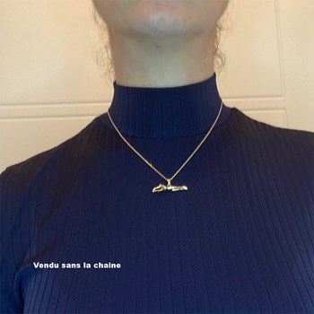 Pendentif nouvelle édition nageuse brasse - Plaqué or