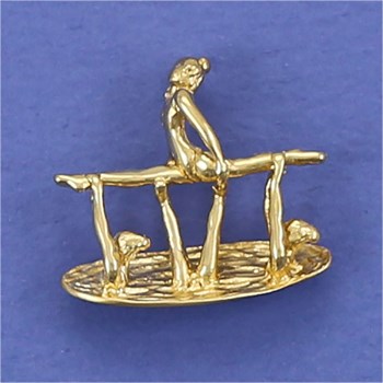 Pendentif 3 nageuses synchronisées - Plaqué or