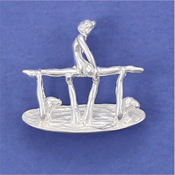 Pendentif 3 nageuses synchronisées - Argent massif