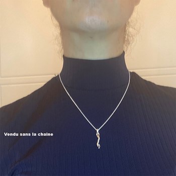 Pendentif plongée en apnée pendentif apnéiste - Argent massif