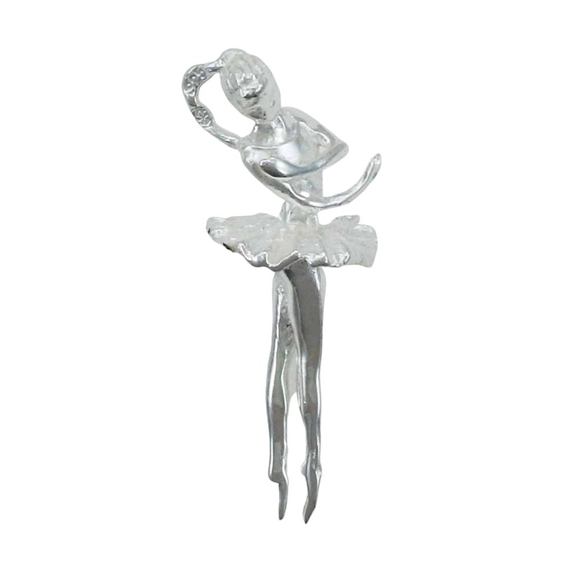 Pendentif danseuse bras entrelacés - Argent massif