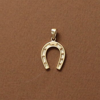 Pendentif fer à cheval - Plaqué or