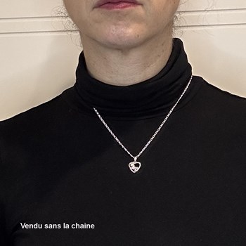 Pendentif cheval et coeur - Argent massif