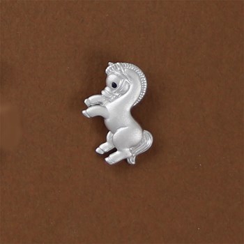 Pendentif poney fougueux - Argent massif