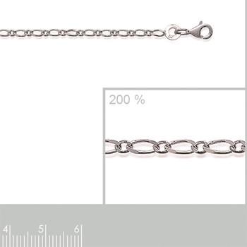 Chaine maillon de cheval argent massif 45 cm