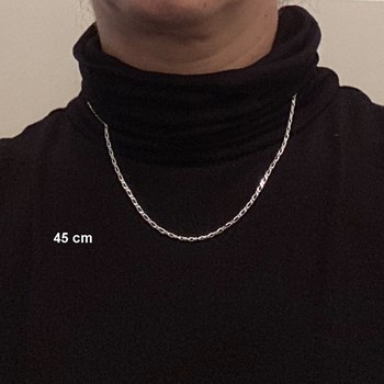 Chaine maillon de cheval argent massif 45 cm