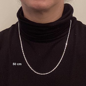 Chaine maillon de cheval argent massif 50 cm