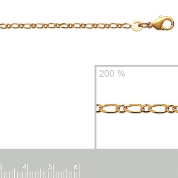 Chaine maillon de cheval plaqué-or 45 cm