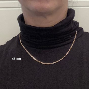 Chaine maillon de cheval plaqué-or 45 cm