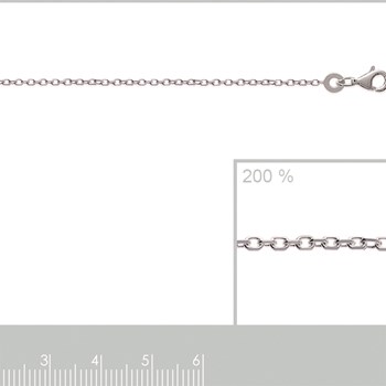 Chaine forçat argent massif 45 cm