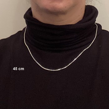 Chaine forçat argent massif 45 cm