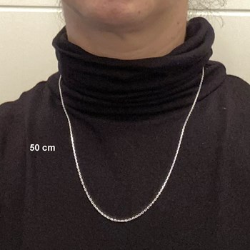 Chaine forçat argent massif 50 cm